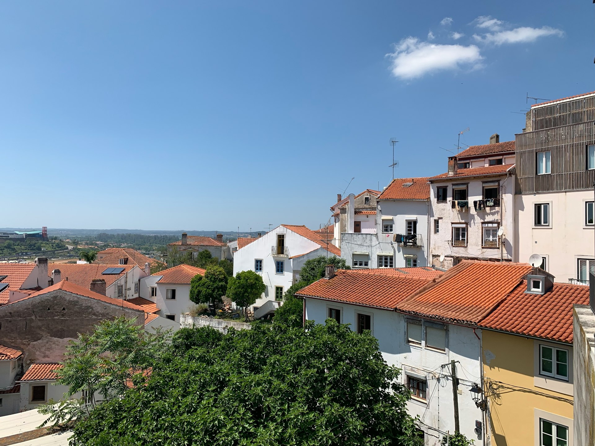 orange roof houses and buildings